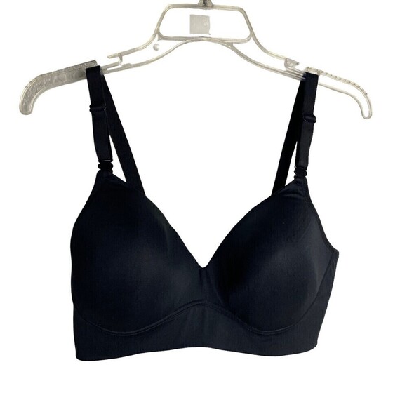NWOT WARNERS  BLACK BRA SZ 38D ADJUSTABLE STRAPS WIRELESS - Picture 1 of 5